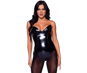 Vinyl Underwired Bodysuit Women Leg Avenue Noir M