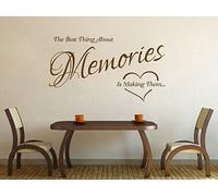 Vinyl Wall Art The Best Thing About Memories Modern Wall Art Decal Transfer Sticker Azure Blue Medium 56cm Wide x 31cm high