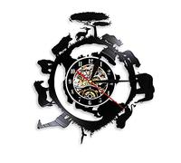 Vinyl Wall Clock, African Elephant Pattern Design Modern, is a home decor silent wall clock gift. (Without light)