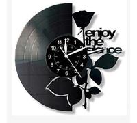 Vinyl wall clock, creative rose design wall clock decoration, Quiet Time Wall Clock Gift, Wall clock suitable for any wall decoration! （Without lights light/gift: hook+gift bag）