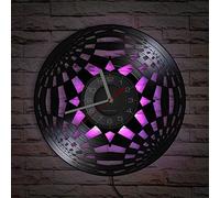 Vinyl wall clock, LED night light function dart board themed, is a wall clock gift for friends who like to throw darts. (seven colors)