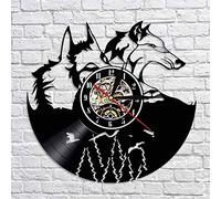 Vinyl Wall Clock - Wolf Wall Clock, Unique Home Room Wall Decor, A Gift for Lovers of Animals, Great Gifts Idea for Birthday, Anniversary