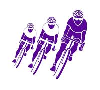 Vinyl Wall Decal Bicycle Race Cycling Sport Cyclist Wall Stickers Home Decoration Accessories Removable Art Decor Mural Extra Large - 67x72cm