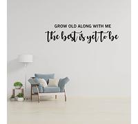 Vinyl Wall Decal Grow Old Along with Me The Best is Yet to Be Wall Sticker Motivational Wall Decals Home Decor for Office School Classroom Teen Dorm Room Wall Decal 22 inch
