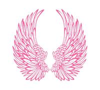 Vinyl Wall Decals Angel Wings 81x84.9cm Waterproof Extra Large Pink