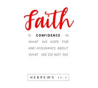 Vinyl Wall Decals Bible Quote Faith is Confidence in What We Hope 64x93.8cm It Won't Fall Off Black