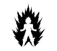 Vinyl Wall Decals Cartoon Japanese Anime 51x65.2cm Personalized Customization Black