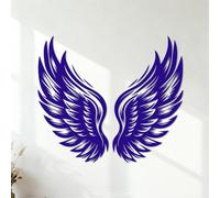 Vinyl Wall Decals Classic Flat Angel Wings Silhouette Art 54.6x62.3cm Do not Damage the wall Surface DarkBlue