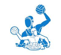 Vinyl Wall Decals Group Water Polo Players Actions Sport Team Game 81x93.6cm Do not Damage the wall Surface Extra Large Blue