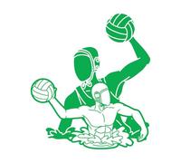 Vinyl Wall Decals Group Water Polo Players Actions Sport Team Game 81x93.6cm Do not Damage the wall Surface Extra Large Green