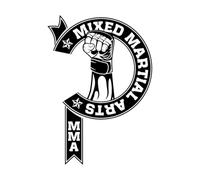 Vinyl Wall Decals MMA Fighters Mixed Martial Arts Club 32x46.3cm Personalized Customization Small Black