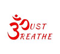Vinyl Wall Decals Om Just Breathe Yoga Studio Meditation 45x79.5cm Do not Damage The Wall Surface Red