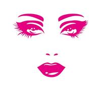 Vinyl Wall Decals Sex Appeal Face Eyes Woman Female 72x111.5cm Personalized Customization Extra Large Rosered