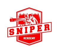 Vinyl Wall Decals Sniper Academy 68x78.7cm Removable Without Leaving Glue Red