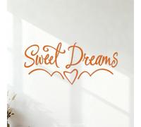 Vinyl Wall Decals Sweet Dreams Children's Quotes Kis Baby Children 34x75.1cm Can Modify and add Information Orange