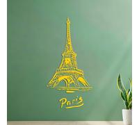 Vinyl Wall Decals The Eiffel Tower 53x105.7cm Multi Color Selection Yellow
