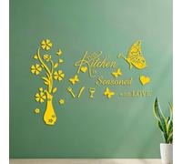Vinyl Wall Decals This Kitchen is Seasoned with Love 42x59.2cm Can Modify and add Information Yellow