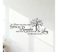 Vinyl Wall Decals When You Feel Like Giving up Remember why You held on for so Long in The First Place 34x76.7cm Art Decoration Black