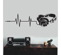 Vinyl Wall Sticker Music Art Dj Weatherproof Decal Silhouette Decor Mural Stickers for Teens Room 108x28cm