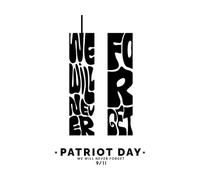 Vinyl Wall Stickers 9.11 Memorial Day We Will Never Forget 36x59.2cm Self Adhesive Black