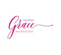 Vinyl Wall Stickers Amazing Grace How Sweet The Sound Lettering Quote Bible Verses Easter Decor 34x67.6cm Removable Without Leaving Glue Rosered
