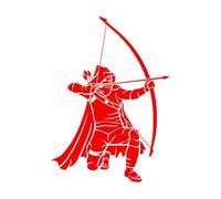 Vinyl Wall Stickers Archer Warrior Hunting Archery Sports 81x115.2cm Self Adhesive Extra Large red