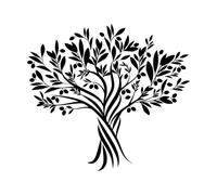 Vinyl Wall Stickers Black and Green Olives Tree Branch Garden Natural 54x60.3cm Art Decoration Large Black