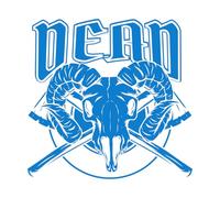 Vinyl Wall Stickers Dead Goat 36x37cm It Won't Fall Off Blue