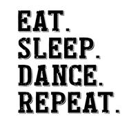 Vinyl Wall Stickers eat Sleep Dance Repeat 67.2x68.3cm Do not Damage The Wall Surface Black