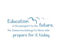 Vinyl Wall Stickers Education is The Passport to The Future Wall Vinyl Decal Sticker Motivational Quotes Classroom Decor Extra Large - 70x153cm
