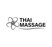 Vinyl Wall Stickers Flower Thai Massage Therapy Relax Spa 22x66.9cm Equipped with Transfer Film kit Small Black