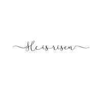 Vinyl Wall Stickers He is Risen Christian Calligraphy Word 24x173.9cm Personalized Customization Black