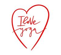 Vinyl Wall Stickers Love Yoga Symbol Spirit Mind Body 51x61.8cm Do not Damage The Wall Surface Red