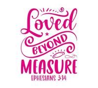 Vinyl Wall Stickers Loved Beyond Measure Ephesians 314 64x83.2cm Do not Damage The Wall Surface Rosered