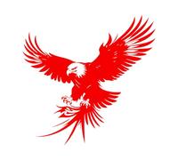 Vinyl Wall Stickers Majestic Black Eagle 72x73.6cm Multiple Size Options Red