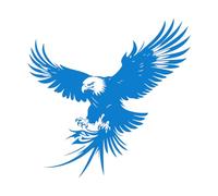 Vinyl Wall Stickers Majestic Black Eagle 72x73.6cm Window Decals Blue