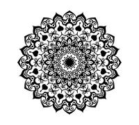 Vinyl Wall Stickers Mandala Flower Patterns Natural Yoga Meditation 36x36cm Multi Color Selection Black