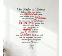 Vinyl Wall Stickers New The Lord's Prayer Our Father who Art in Heaven，Hallowbe Thy Name. 42x57.9cm Do not Damage the wall Surface Black