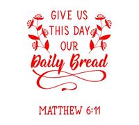 Vinyl Wall Stickers Religious Quote Words Bible Verse Matthew 54x67.2cm Personalized Customization Large red