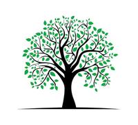 Vinyl Wall Stickers Tree 54x60cm Waterproof Black