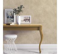 Vinyl Wallpaper Ivory / Gold Luxury Concrete Elle Decoration Textured 10438-02