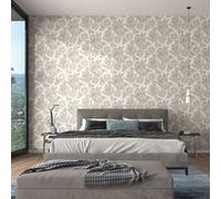 Erismann Wallpaper Spotlight 2 Abstract Leaf Taupe Silver 10402-37