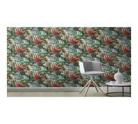 Vinyl Wallpaper Tropical House Paste The Wall Modern Rash Extra Washable