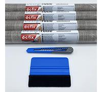 Vinyl Warehouse 4 rolls of 67cm x 2m Sheffield Oak Grey d-c-fix Sticky Back Vinyl Furniture Wrap + Application Kit