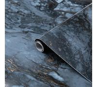Vinyl Warehouse 5m x 67.5cm d-c-fix Romeo Blue Gold Marble Sticky Back Vinyl Furniture Wrap 200-8294