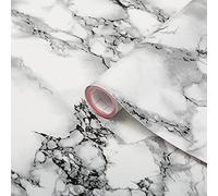 Vinyl Warehouse 5m x 67.5cm d-c-fix White Black Marble Sticky Back Vinyl Furniture Wrap 200-8064