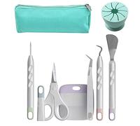 Vinyl Weeding Tools 8 Pcs Basic Craft Weeder Tool Set with Scrap Collector and Storage Bag Cardstock Crafting Tools Kit for Weeding, Silhouette,HTV, Cameos, Lettering, Labelling