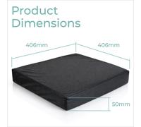 Aidapt Memory Foam Vinyl Covered Wheelchair/Seat Cushion. Mobility Aid,Full Support,Elderly,Comfort Seat Aid,Multiple Uses,Chair Cushion,Scooter,Everyday Use.Wipe Clean with Fixing Straps