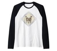 Vinyl Wolf Brown and Cream Duotone Raglan Baseball Tee