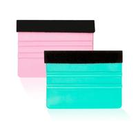 Vinyl Wrap Squeegee Set, vinyl cutter, Felt Edge Window Squeegee tool, Wallpaper smoother, Car Glass Cleaning, Window Tint, Decals, Bubble Removal, for Home and office Applications 2PCS